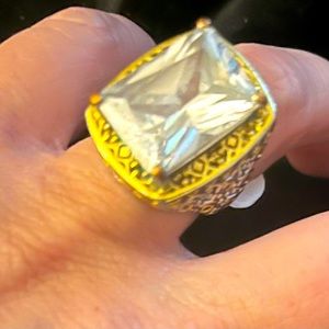 Costume ring. Silver and gold. Yurman or Hardy feel.  Nice.